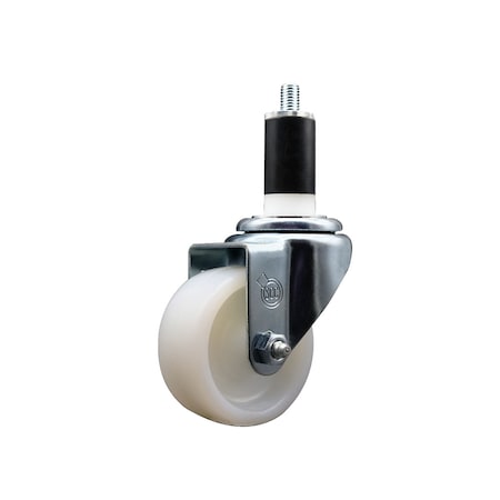 Service Caster 3'' SS Nylon Wheel Swivel 1-3/8'' Expanding Stem Caster SCC-SSEX20S314-NYS-138